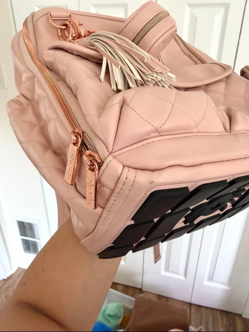 🦋Itzy Ritzy Boss Plus Diaper Bag  Backpack Blush Pink and  Diaper Bag Charm pod